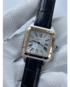 (준비완료/특급배송)NO.2174/AF공장 산토스31MM 실버다이얼 블루악어가죽스트랩