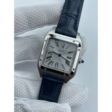 (준비완료/특급배송)NO.3464/AF공장 산토스31MM 실버다이얼 블루악어가죽스트랩